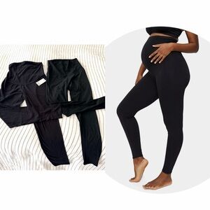 A Glow Maternity‎ Leggings Set of 2 Size M